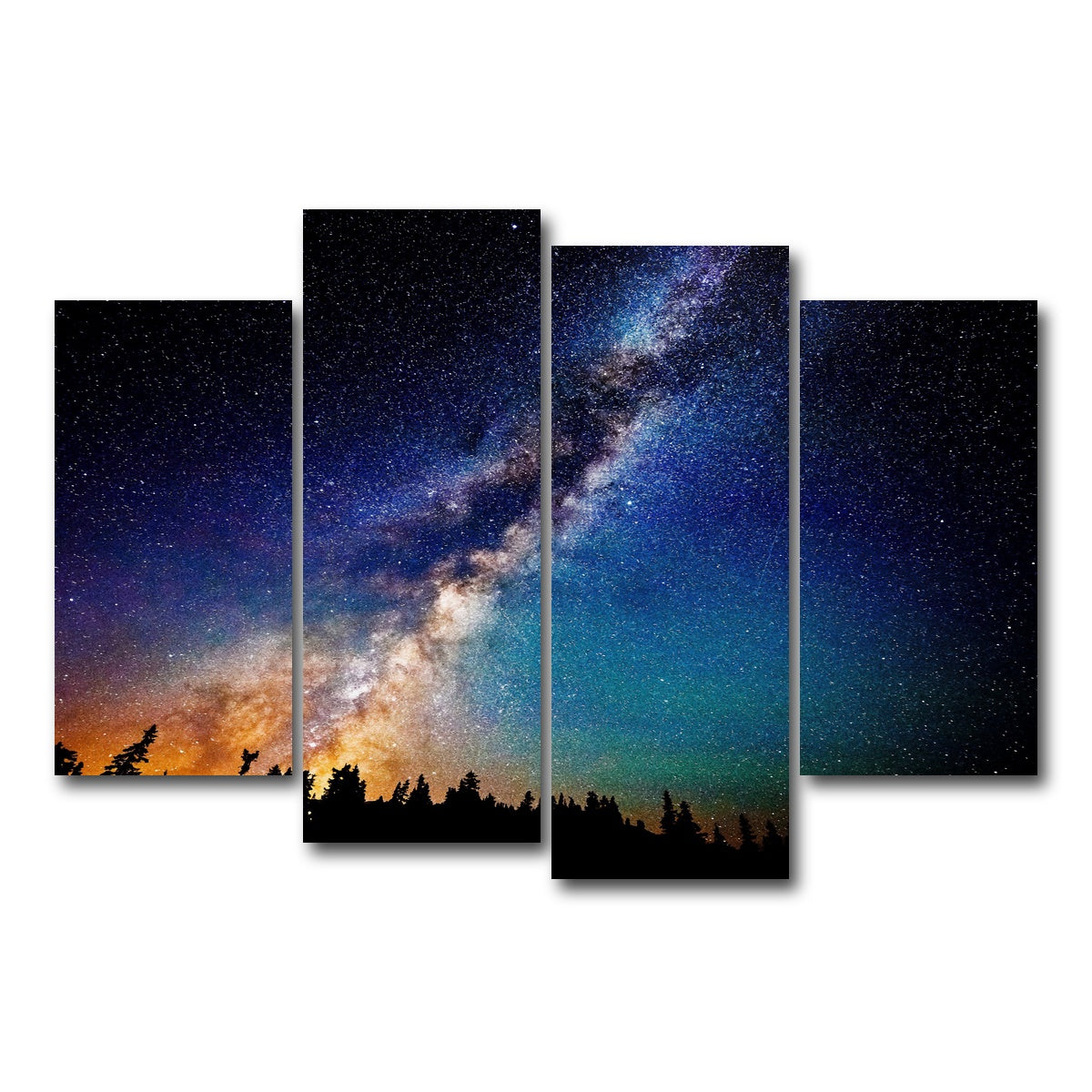 AUTO-MOCKUP WHITE | The Milky Way | 4 Piece | Gallery Wrap Canvas | group=4_short