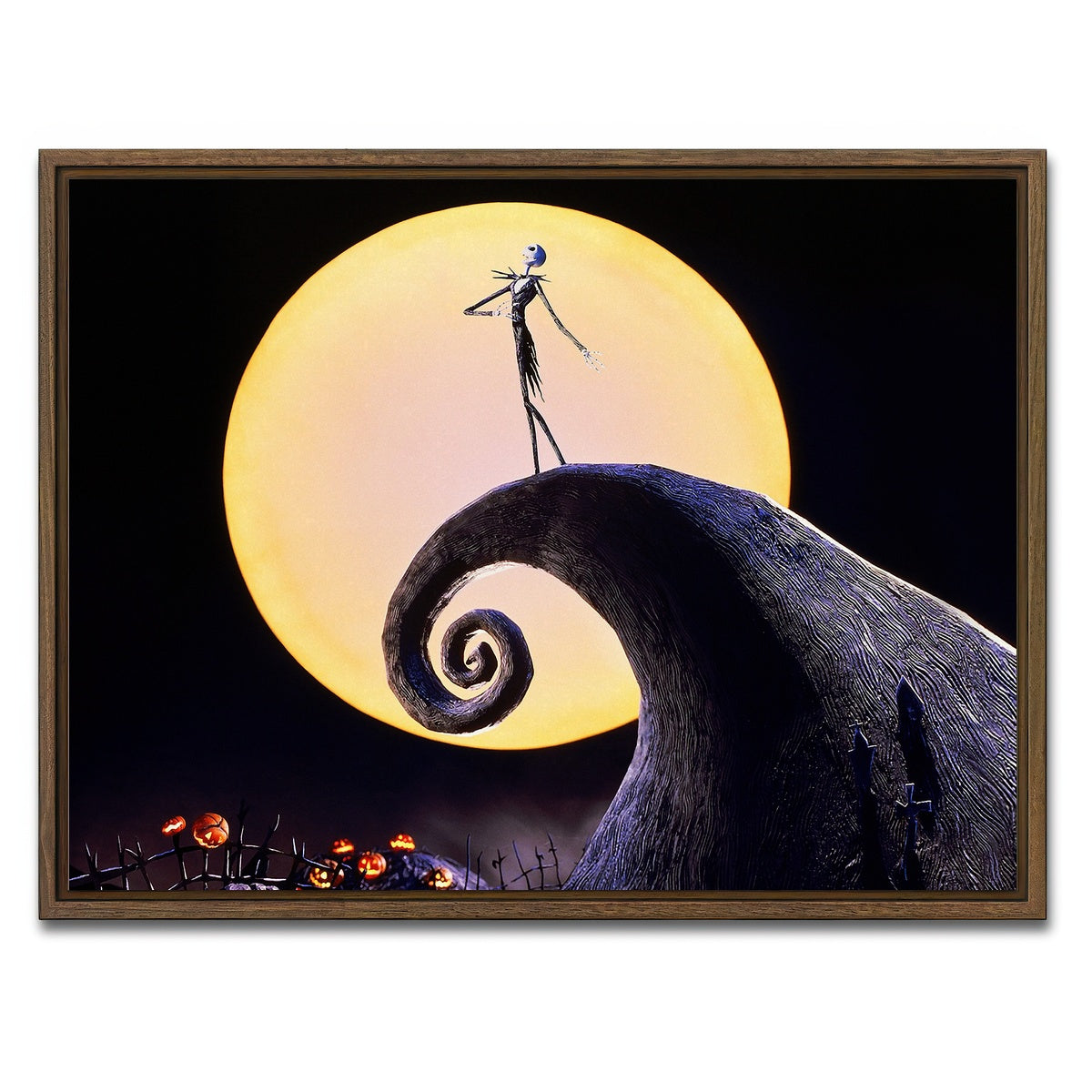 AUTO-MOCKUP WHITE | The Nightmare Before Christmas | 1 Piece | Walnut Framed Canvas | group=4x3