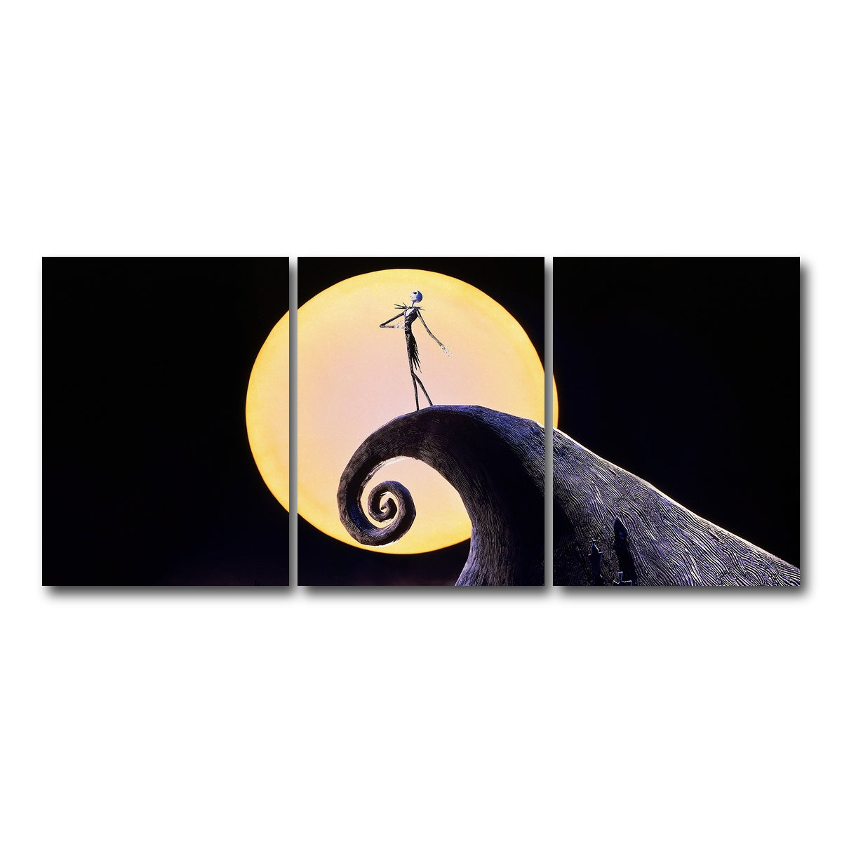 AUTO-MOCKUP WHITE | The Nightmare Before Christmas | 3 Piece | Gallery Wrap Canvas | group=18x24