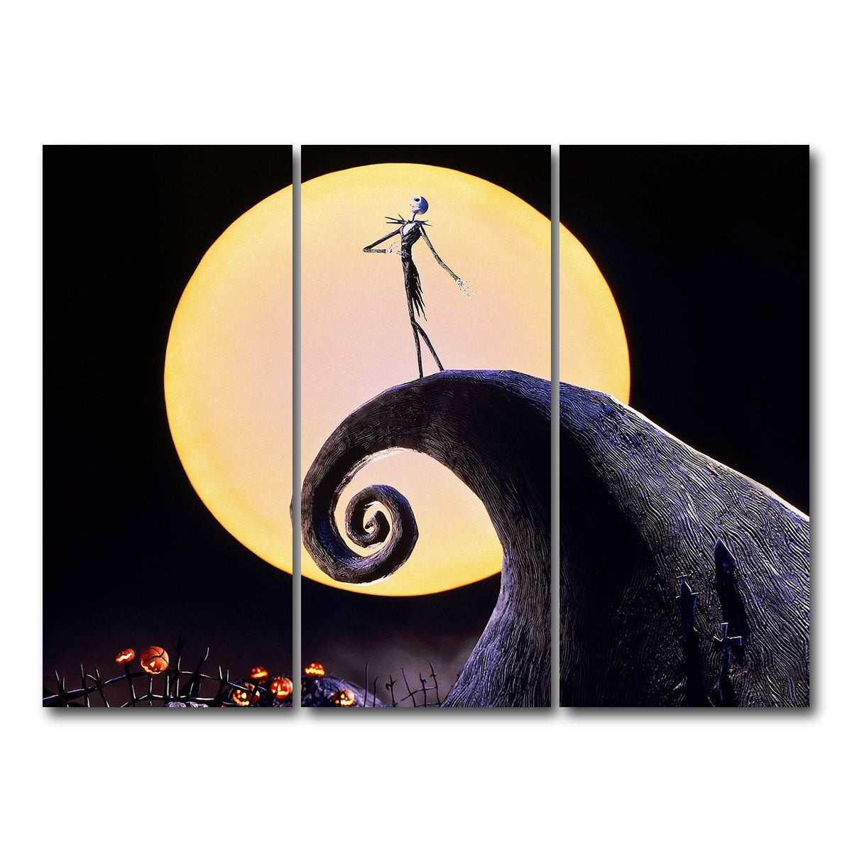 AUTO-MOCKUP WHITE | The Nightmare Before Christmas | 3 Piece | Gallery Wrap Canvas | group=8x18