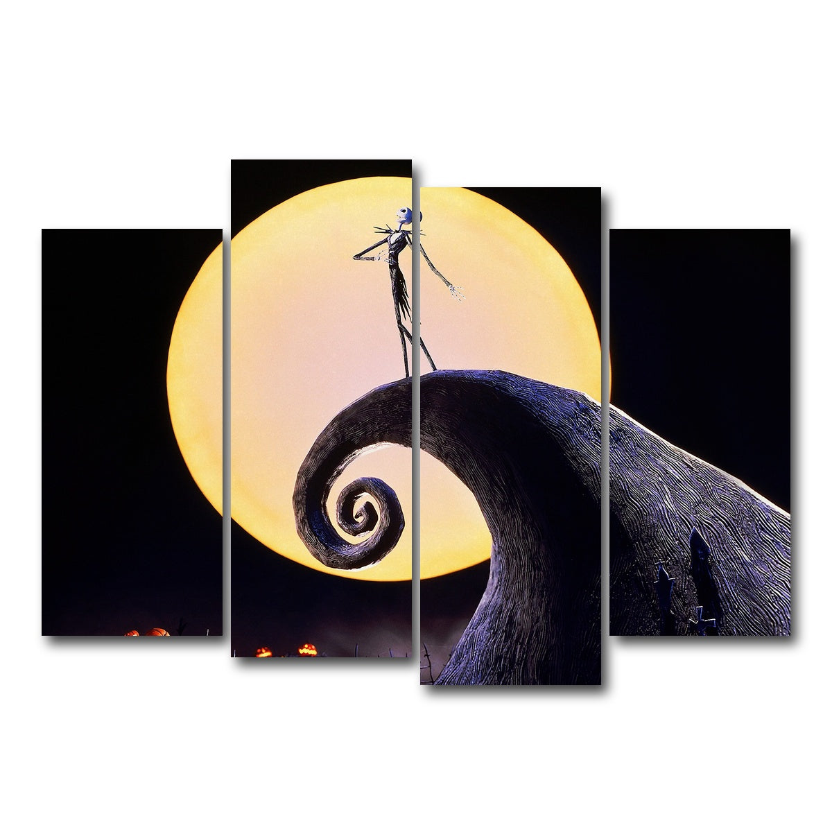 AUTO-MOCKUP WHITE | The Nightmare Before Christmas | 4 Piece | Gallery Wrap Canvas | group=4_normal