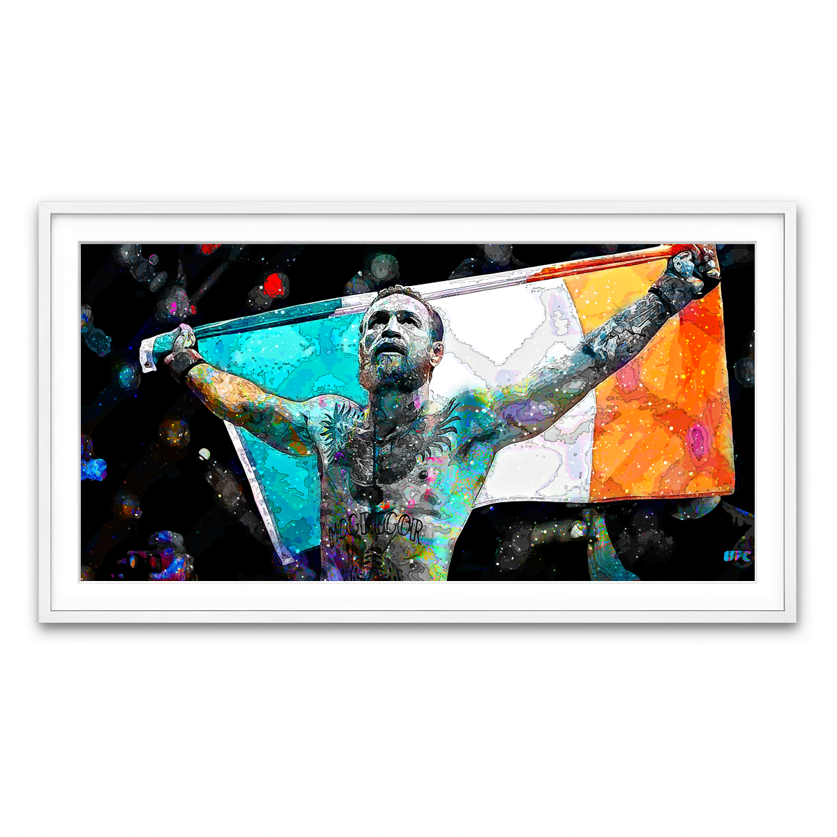 Framed Print 2x1 White