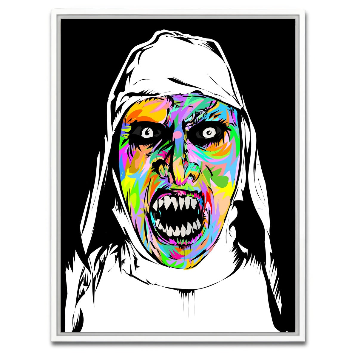 AUTO-MOCKUP WHITE | The Nun Color | 1 Piece | White Framed Canvas | group=3x4