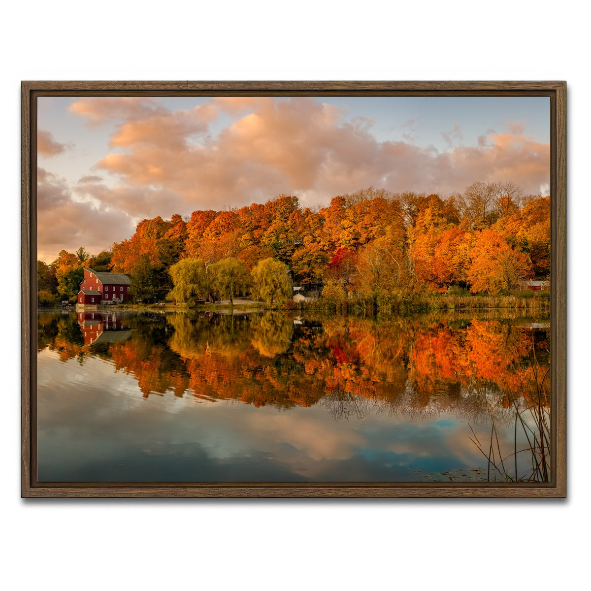 AUTO-MOCKUP WHITE | The O'l Red Mill | 1 Piece | Walnut Framed Canvas | group=4x3