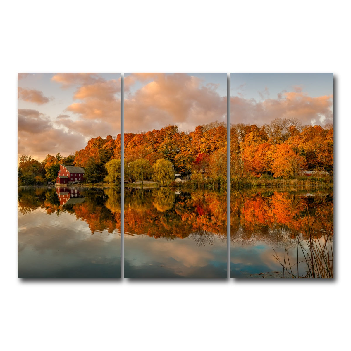 AUTO-MOCKUP WHITE | The O'l Red Mill | 3 Piece | Gallery Wrap Canvas | group=12x24