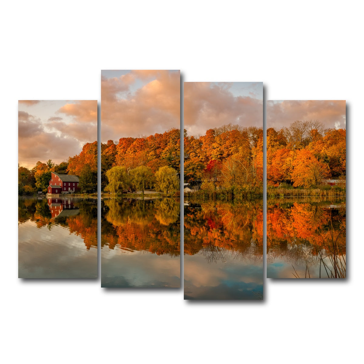 AUTO-MOCKUP WHITE | The O'l Red Mill | 4 Piece | Gallery Wrap Canvas | group=4_normal