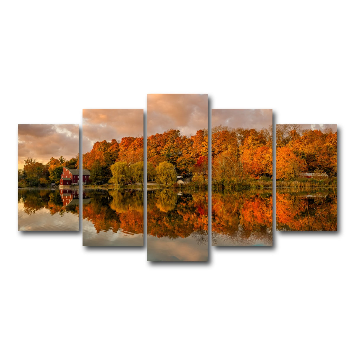 AUTO-MOCKUP WHITE | The O'l Red Mill | 5 Piece | Gallery Wrap Canvas | group=5_normal