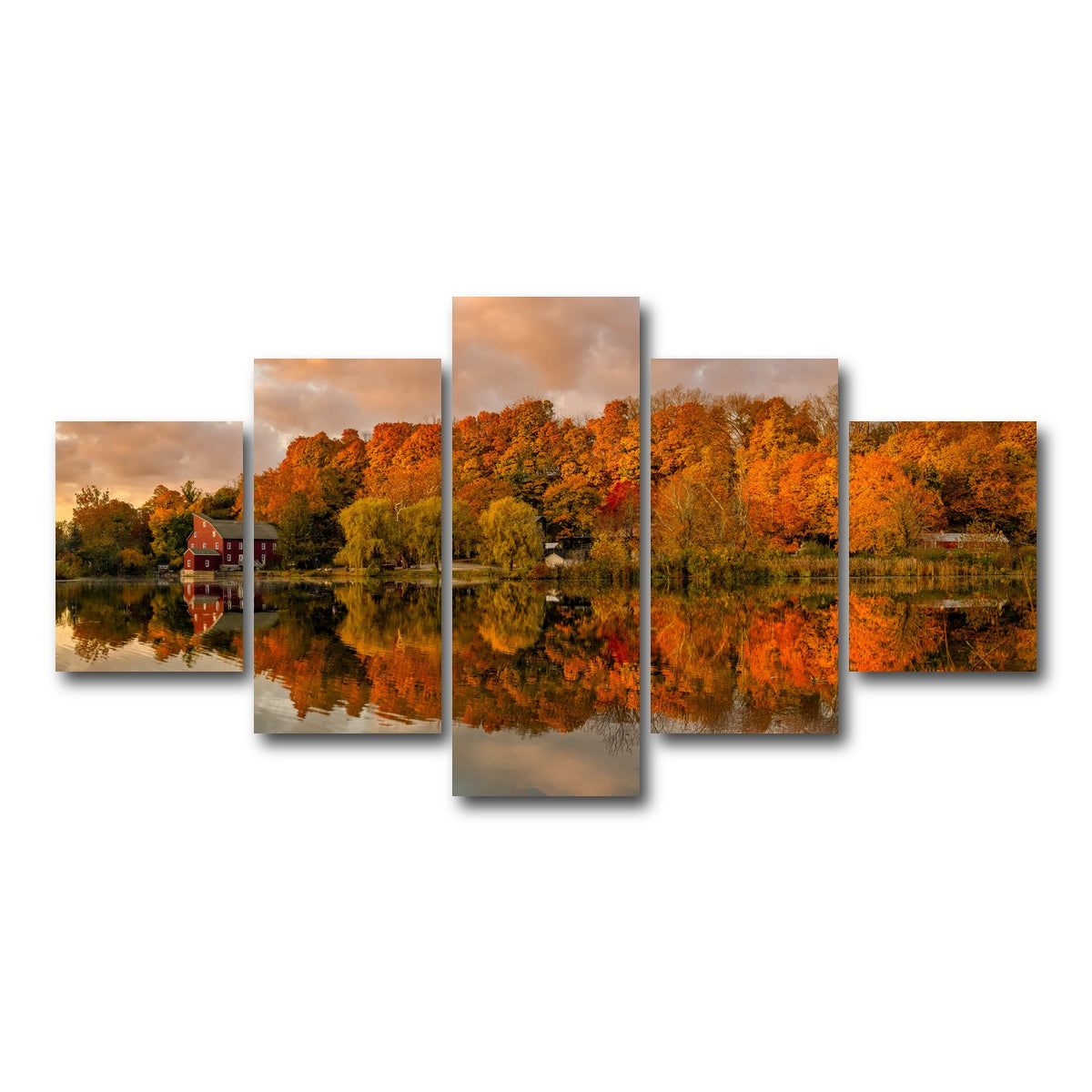 AUTO-MOCKUP WHITE | The O'l Red Mill | 5 Piece | Gallery Wrap Canvas | group=5_short