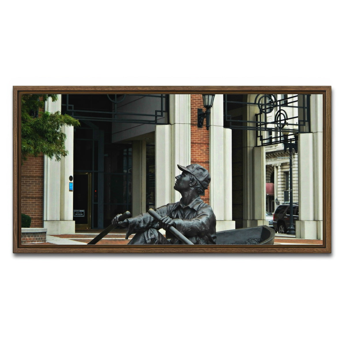 AUTO-MOCKUP WHITE | The Oarsman | 1 Piece | Walnut Framed Canvas | group=2x1