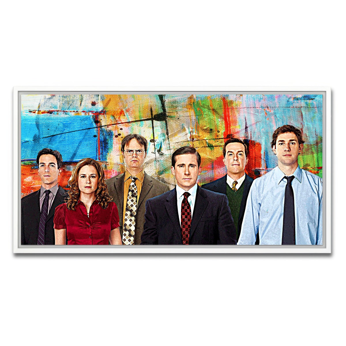 AUTO-MOCKUP WHITE | The Office | 1 Piece | White Framed Canvas | group=2x1