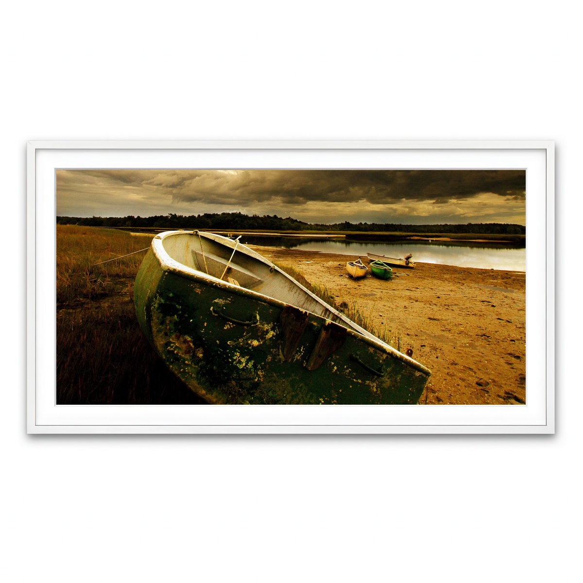 Framed Print 2x1 White