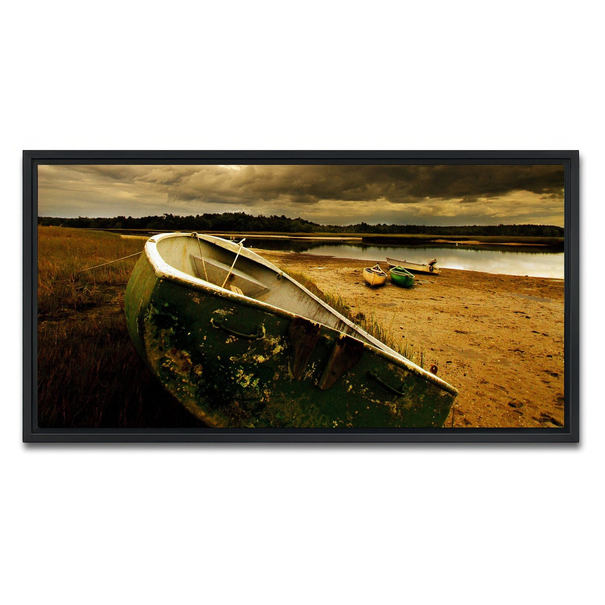 AUTO-MOCKUP WHITE | The Old Boat | 1 Piece | Black Framed Canvas | group=2x1