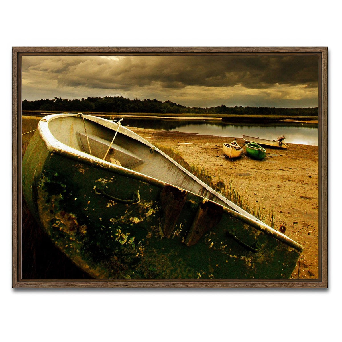 AUTO-MOCKUP WHITE | The Old Boat | 1 Piece | Walnut Framed Canvas | group=4x3