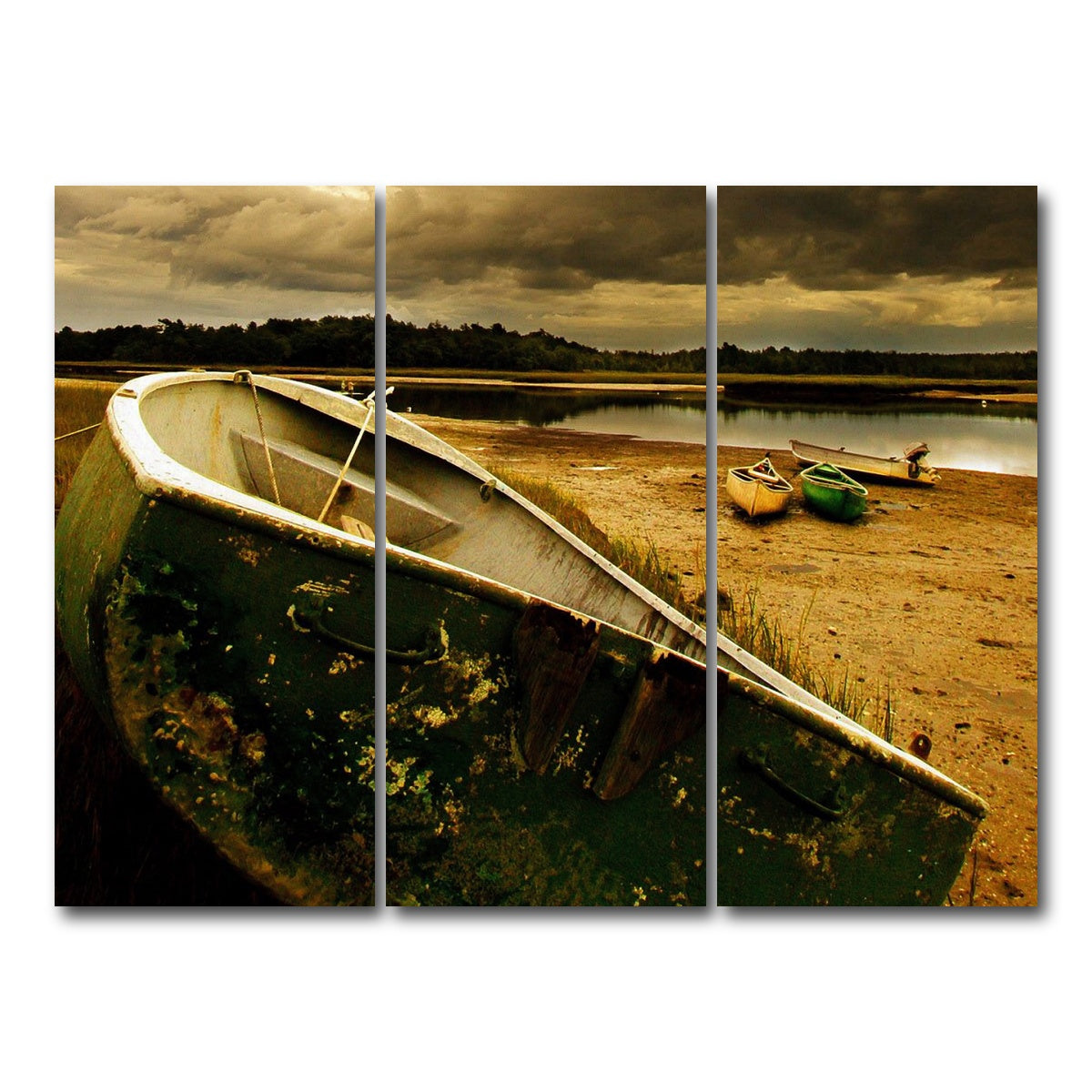 AUTO-MOCKUP WHITE | The Old Boat | 3 Piece | Gallery Wrap Canvas | group=8x18