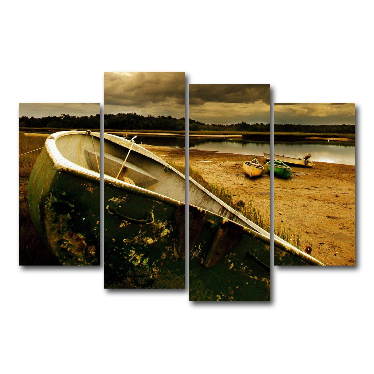 AUTO-MOCKUP WHITE | The Old Boat | 4 Piece | Gallery Wrap Canvas | group=4_short