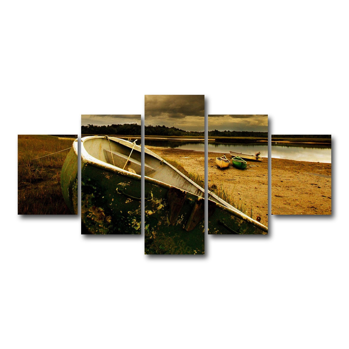 AUTO-MOCKUP WHITE | The Old Boat | 5 Piece | Gallery Wrap Canvas | group=5_short