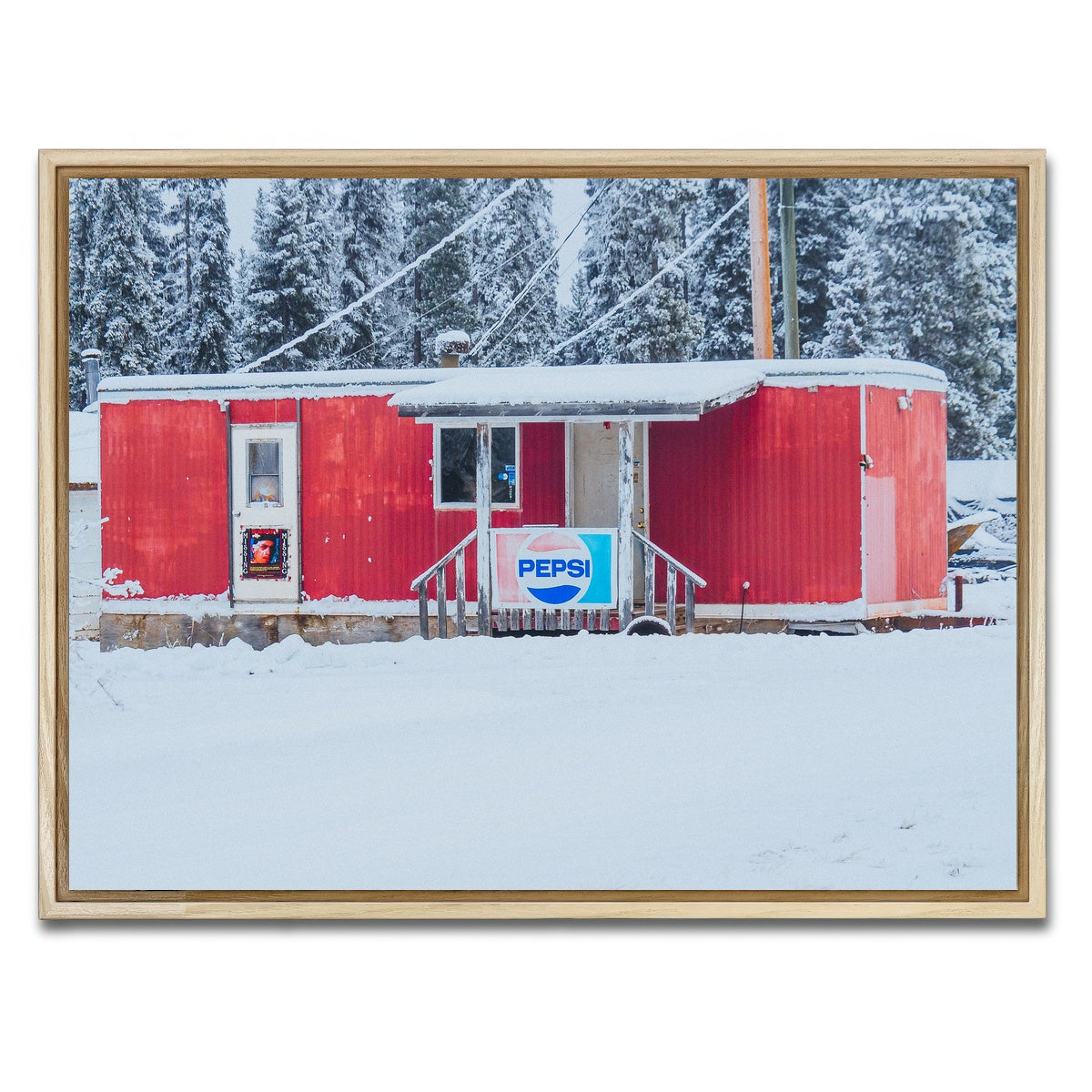 AUTO-MOCKUP WHITE | The Old Red Trailer | 1 Piece | Natural Framed Canvas | group=4x3