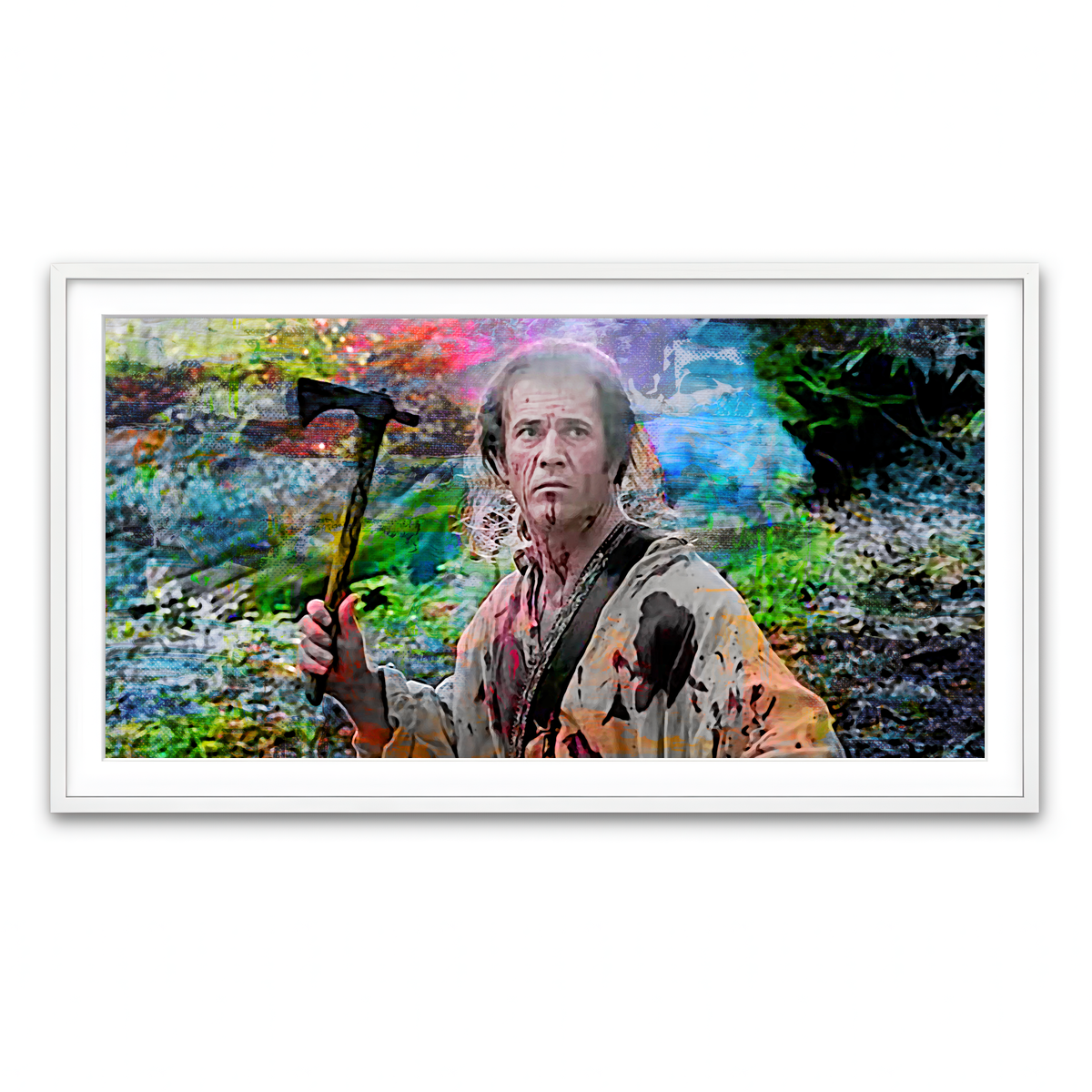 Framed Print 2x1 White