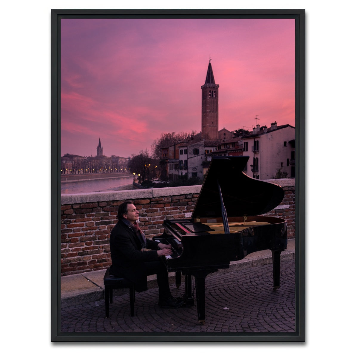 AUTO-MOCKUP WHITE | The Pianist | 1 Piece | Black Framed Canvas | group=3x4