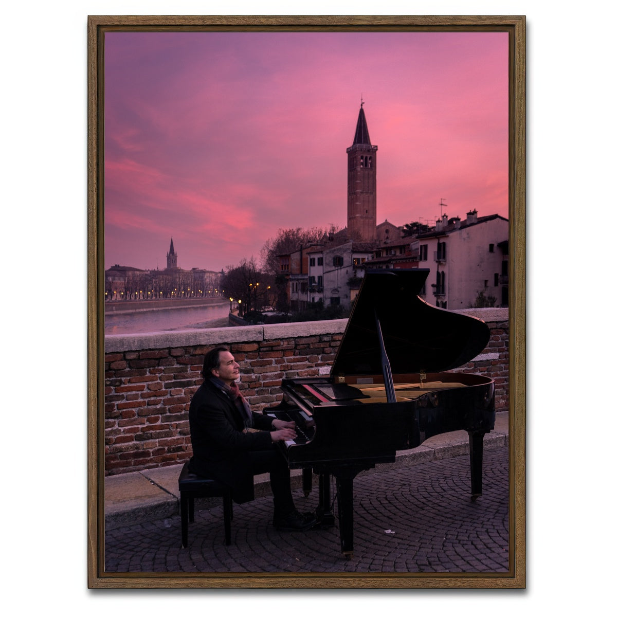 AUTO-MOCKUP WHITE | The Pianist | 1 Piece | Walnut Framed Canvas | group=3x4