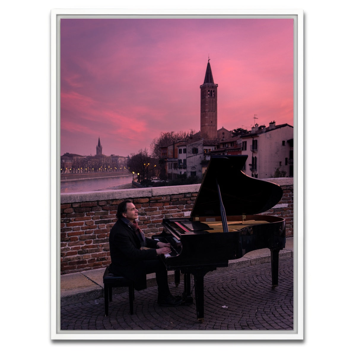 AUTO-MOCKUP WHITE | The Pianist | 1 Piece | White Framed Canvas | group=3x4