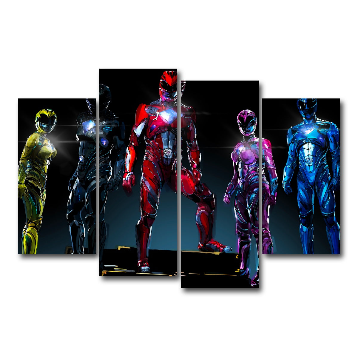 AUTO-MOCKUP WHITE | The Rangers | 4 Piece | Gallery Wrap Canvas | group=4_short