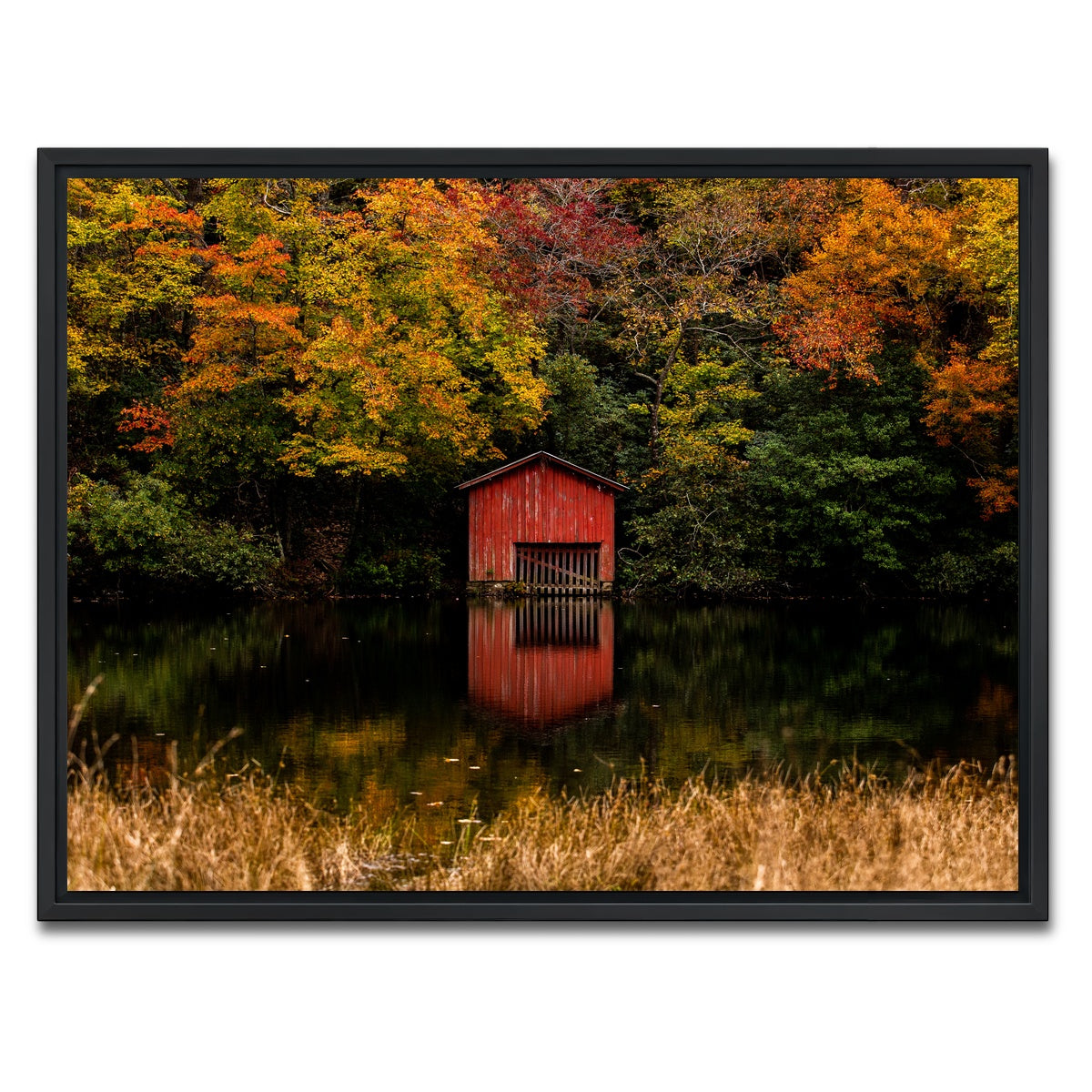 AUTO-MOCKUP WHITE | The Red Boat House | 1 Piece | Black Framed Canvas | group=4x3