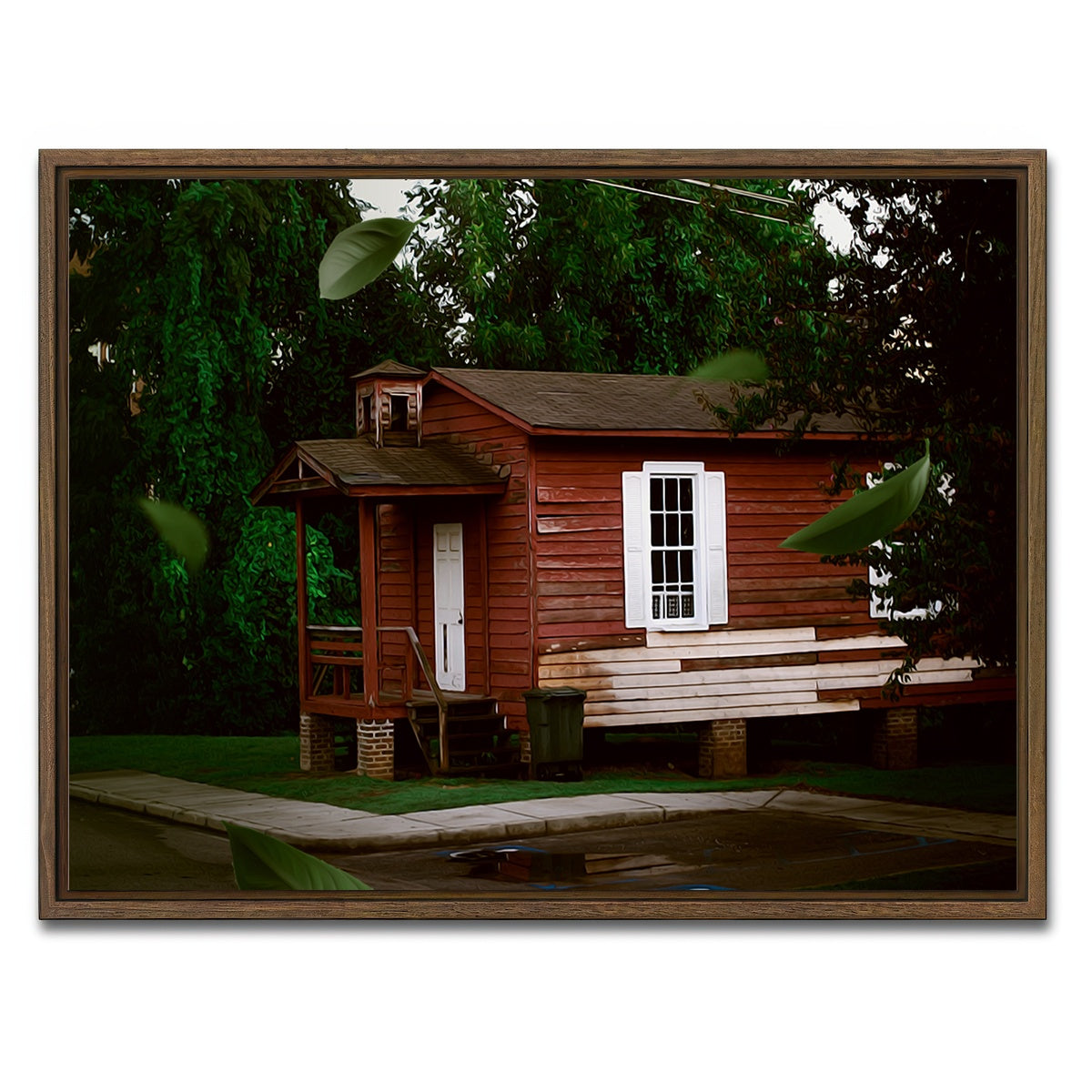 AUTO-MOCKUP WHITE | The Red House | 1 Piece | Walnut Framed Canvas | group=4x3