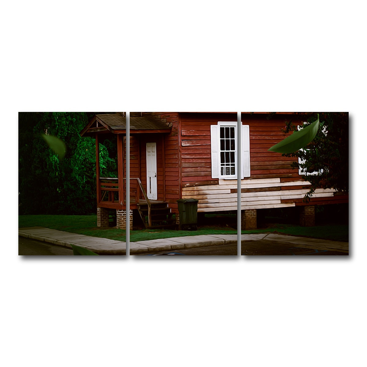 AUTO-MOCKUP WHITE | The Red House | 3 Piece | Gallery Wrap Canvas | group=18x24