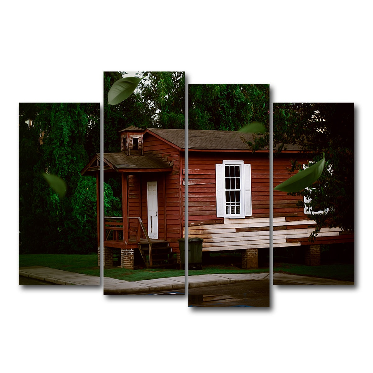 AUTO-MOCKUP WHITE | The Red House | 4 Piece | Gallery Wrap Canvas | group=4_normal