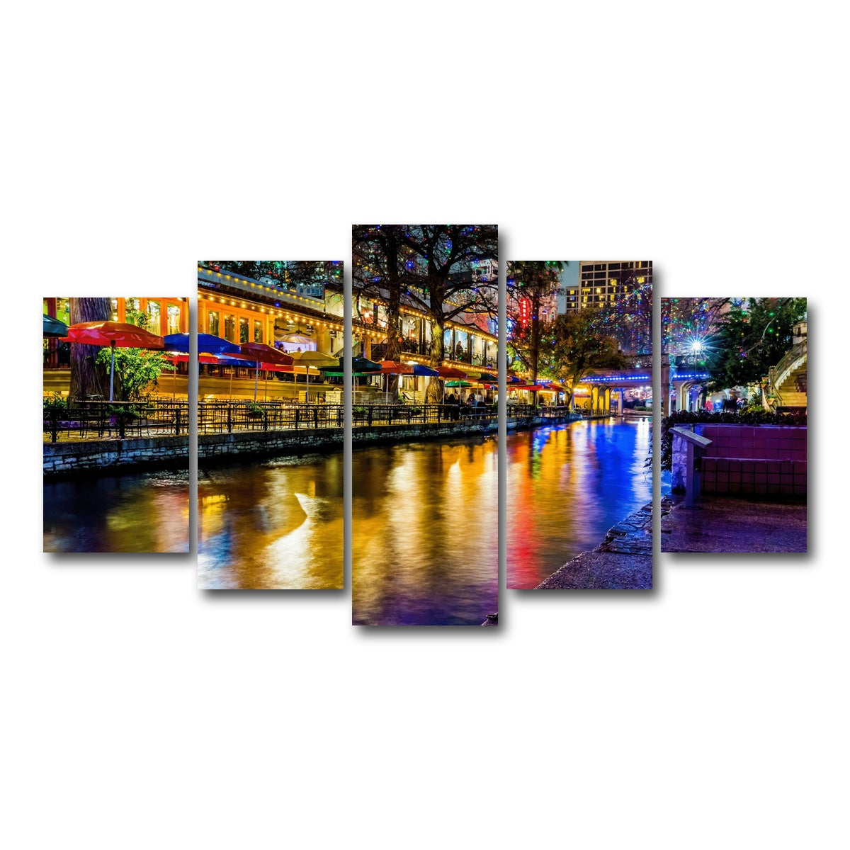 AUTO-MOCKUP WHITE | The Riverwalk | 5 Piece | Gallery Wrap Canvas | group=5_normal