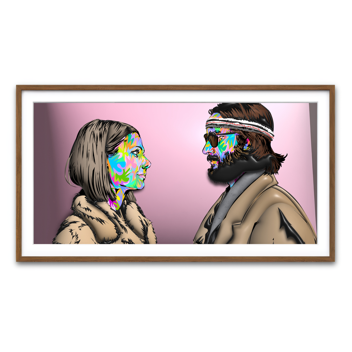 Framed Print 2x1 Walnut