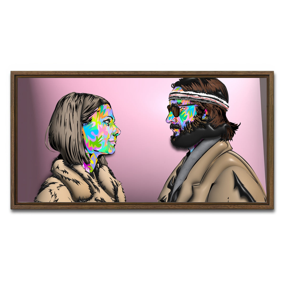 AUTO-MOCKUP WHITE | The Royal Tenenbaums | 1 Piece | Walnut Framed Canvas | group=2x1