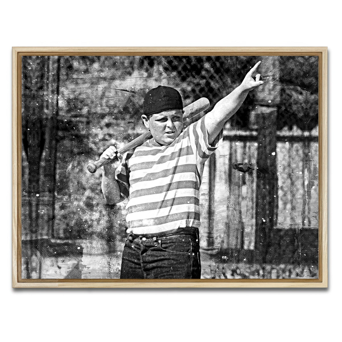 AUTO-MOCKUP WHITE | The Sandlot Grayscale | 1 Piece | Natural Framed Canvas | group=4x3