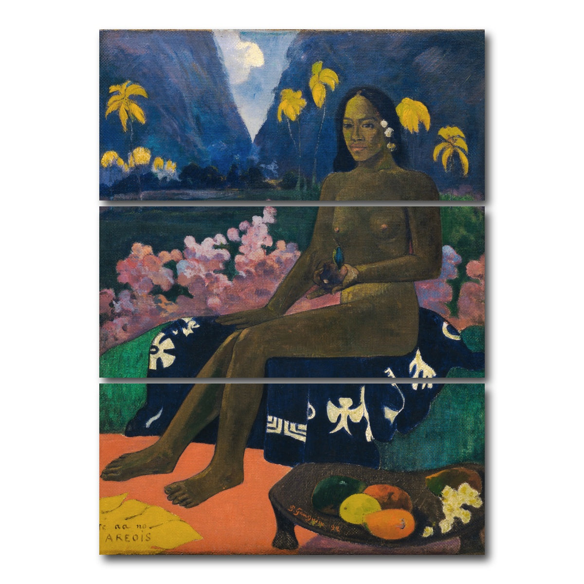AUTO-MOCKUP WHITE | The Seed of the Areoi | 3 Piece | Gallery Wrap Canvas | group=8x18_stacked
