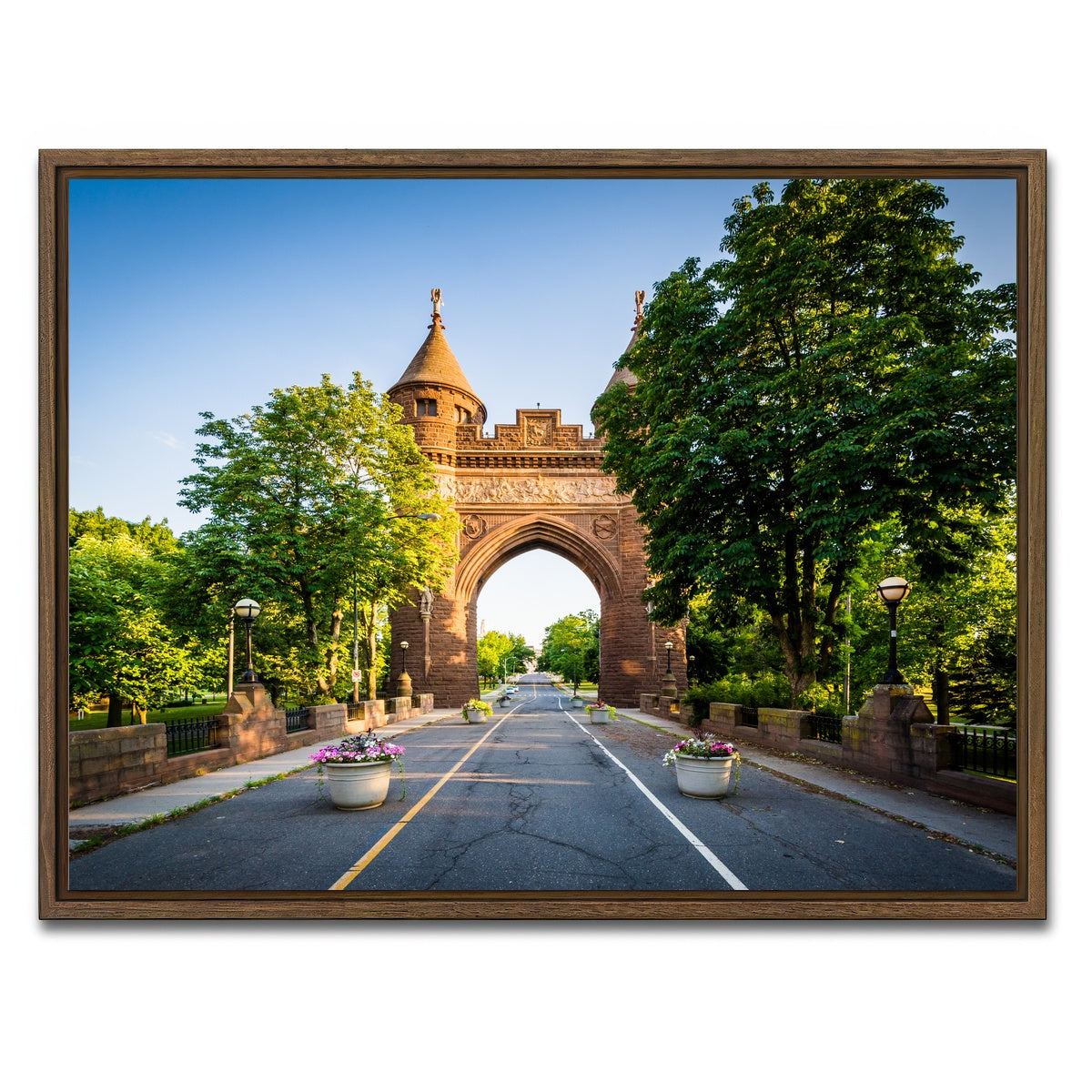 AUTO-MOCKUP WHITE | The Soldiers and Sailors Memorial Arch | 1 Piece | Walnut Framed Canvas | group=4x3