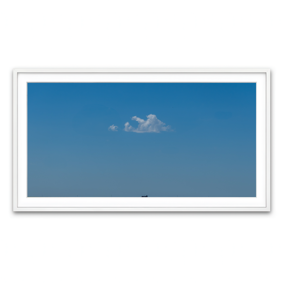 Framed Print 2x1 White
