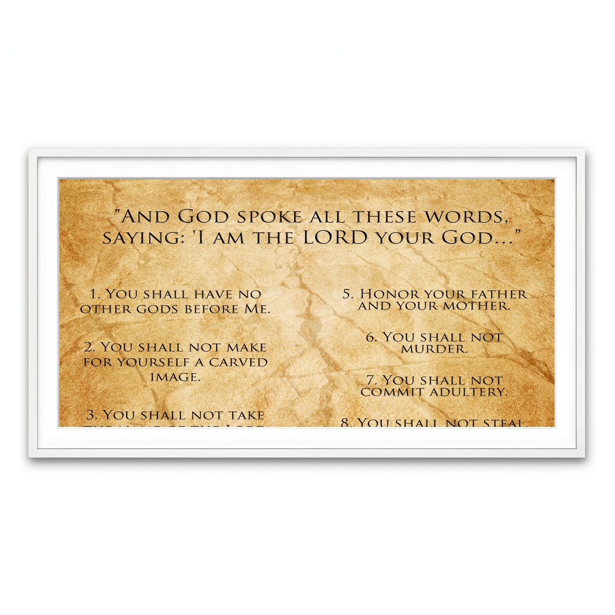 Framed Print 2x1 White