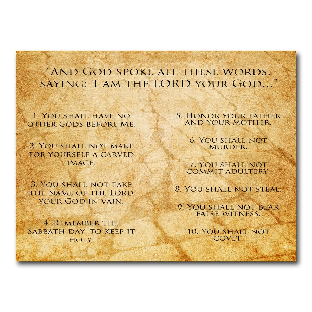 AUTO-MOCKUP WHITE | The Ten Commandments | 1 Piece | Gallery Wrap Canvas | group=4x3