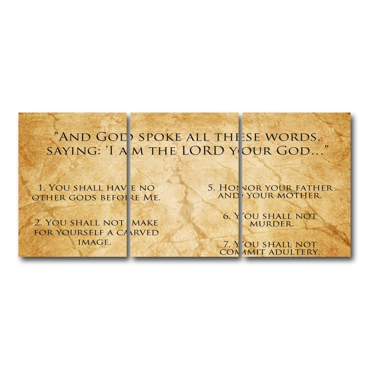 AUTO-MOCKUP WHITE | The Ten Commandments | 3 Piece | Gallery Wrap Canvas | group=18x24
