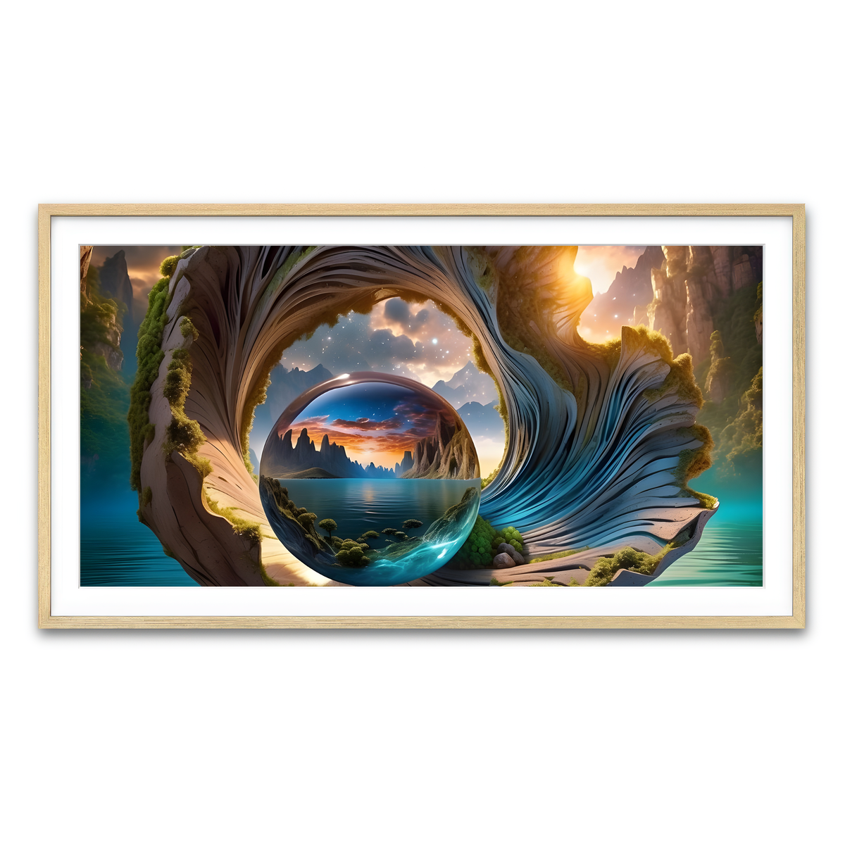 Framed Print 2x1 Natural