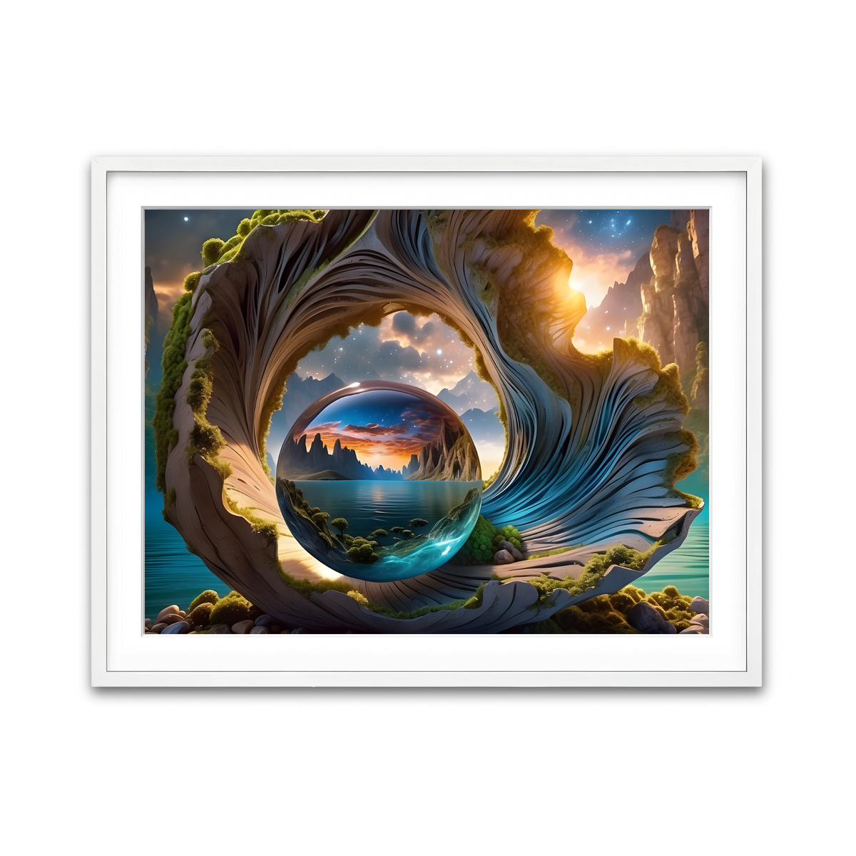Framed Print 4x3 White