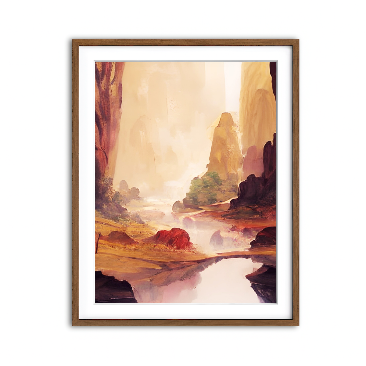 Framed Print 3x4 Walnut