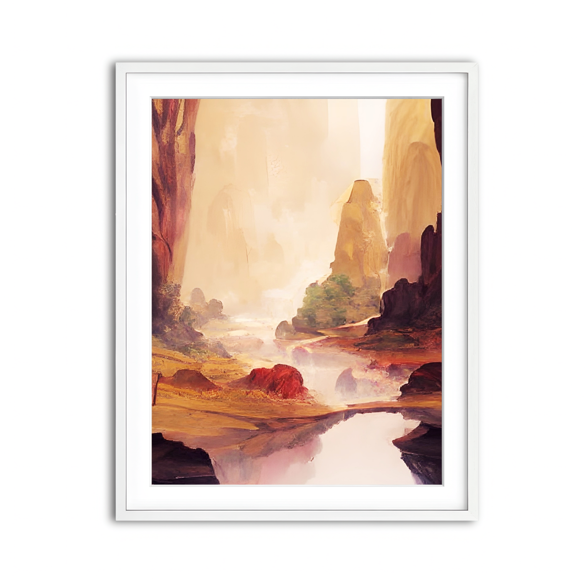Framed Print 3x4 White