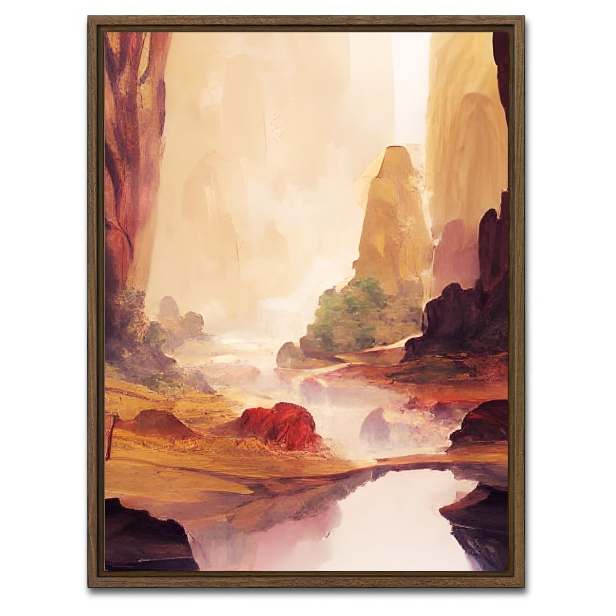 AUTO-MOCKUP WHITE | The Valley | 1 Piece | Walnut Framed Canvas | group=3x4