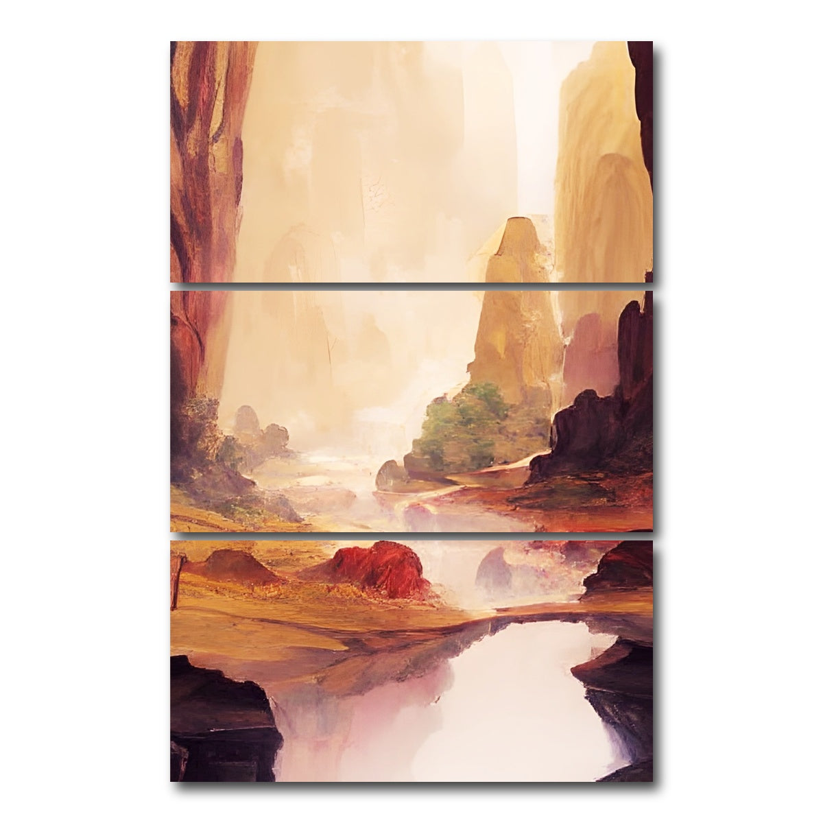 AUTO-MOCKUP WHITE | The Valley | 3 Piece | Gallery Wrap Canvas | group=12x24_stacked