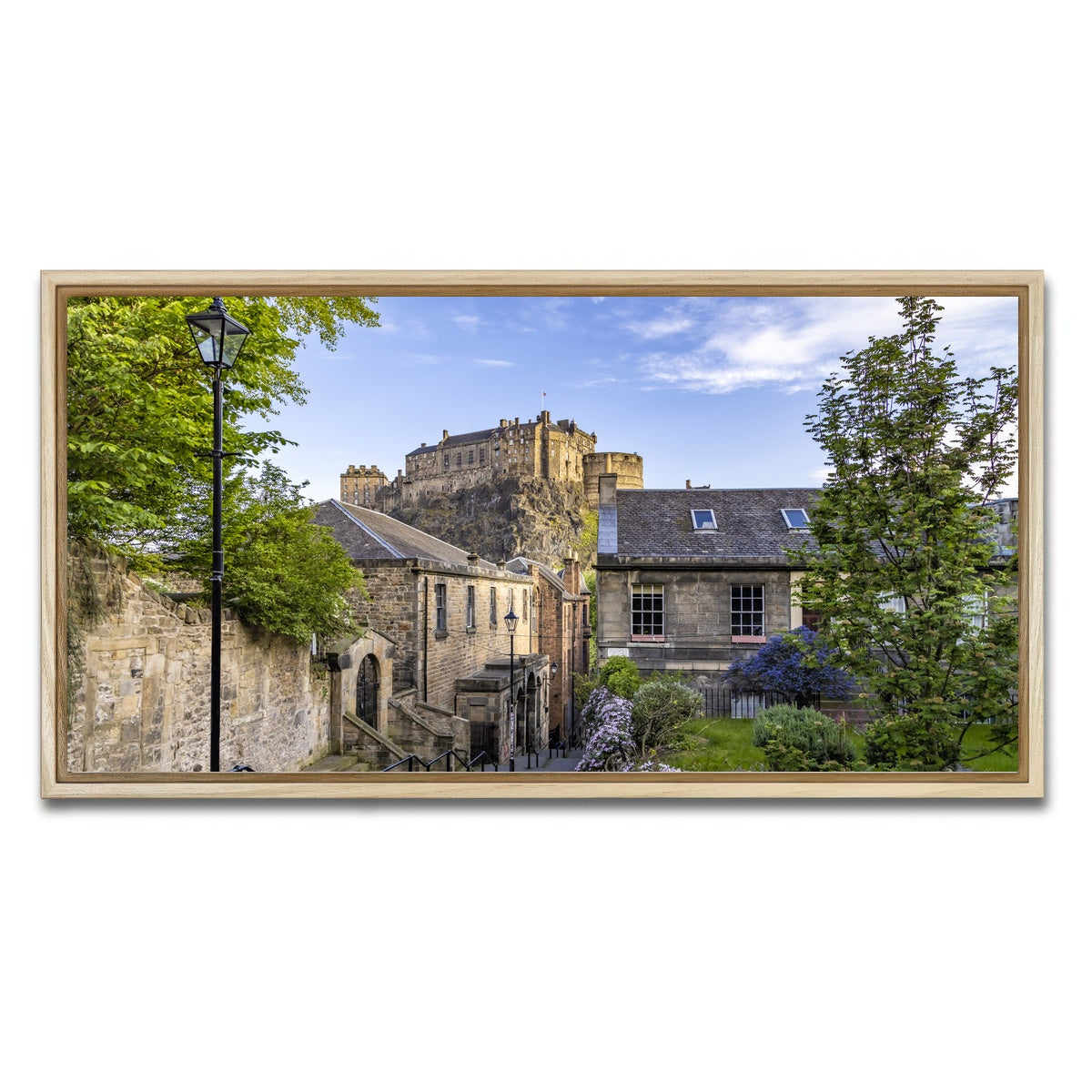 AUTO-MOCKUP WHITE | The Vennel in Edinburgh | 1 Piece | Natural Framed Canvas | group=2x1