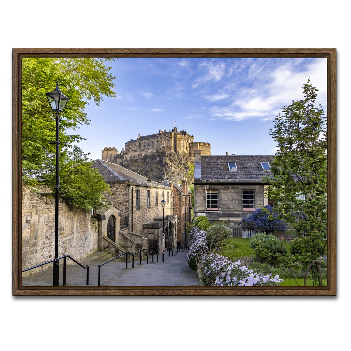 AUTO-MOCKUP WHITE | The Vennel in Edinburgh | 1 Piece | Walnut Framed Canvas | group=4x3