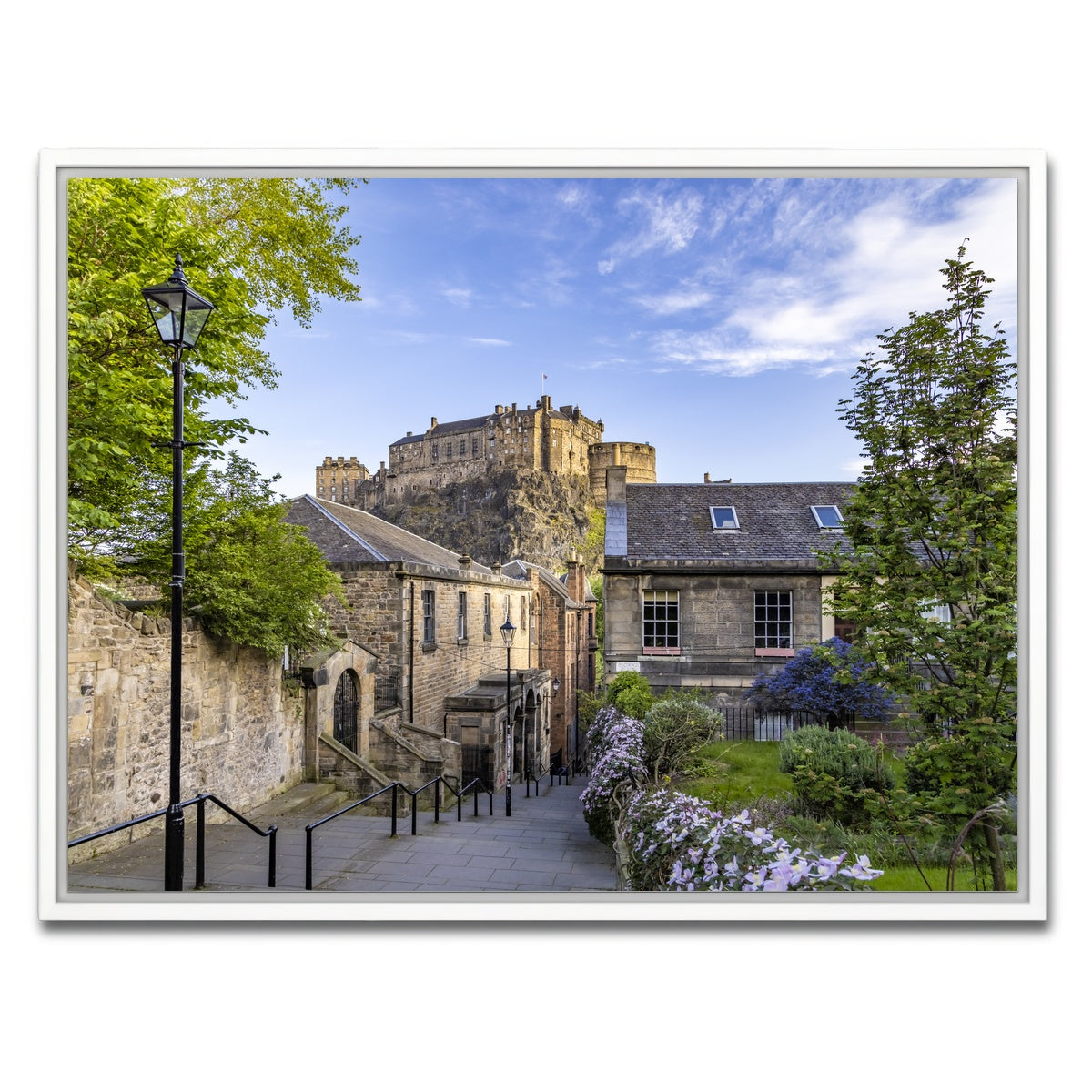 AUTO-MOCKUP WHITE | The Vennel in Edinburgh | 1 Piece | White Framed Canvas | group=4x3
