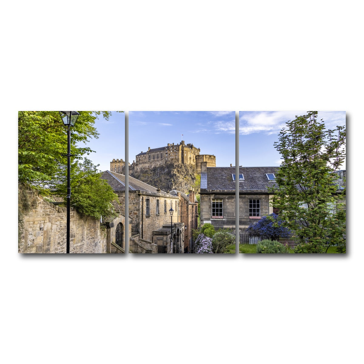 AUTO-MOCKUP WHITE | The Vennel in Edinburgh | 3 Piece | Gallery Wrap Canvas | group=18x24